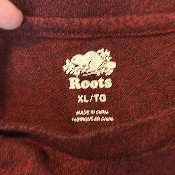 Roots men’s maroon short sleeve t-shirt size XL - Picture 8 of 9